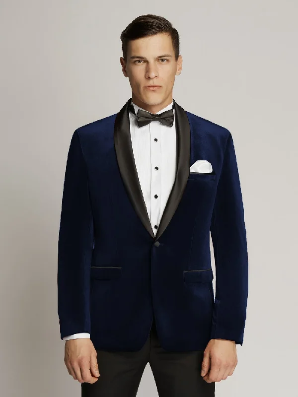 Varce Navy Velvet Jacket