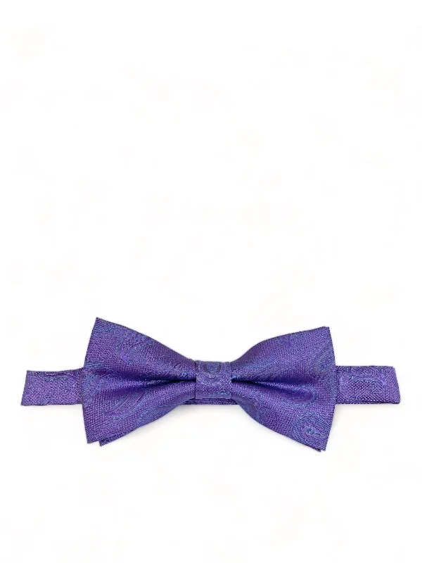 Purple Artisan Paisley Bow Tie