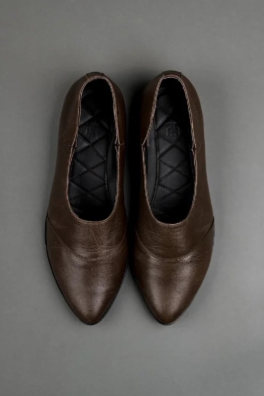 Chocolate Classic Leather Mojaris