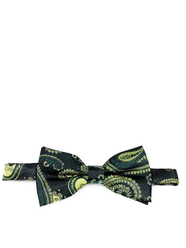 Olive Artisan Paisley Bow Tie