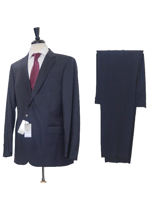 Armani Collezioni G-Line Mens 42L Solid Navy Blue 2 Piece Suit