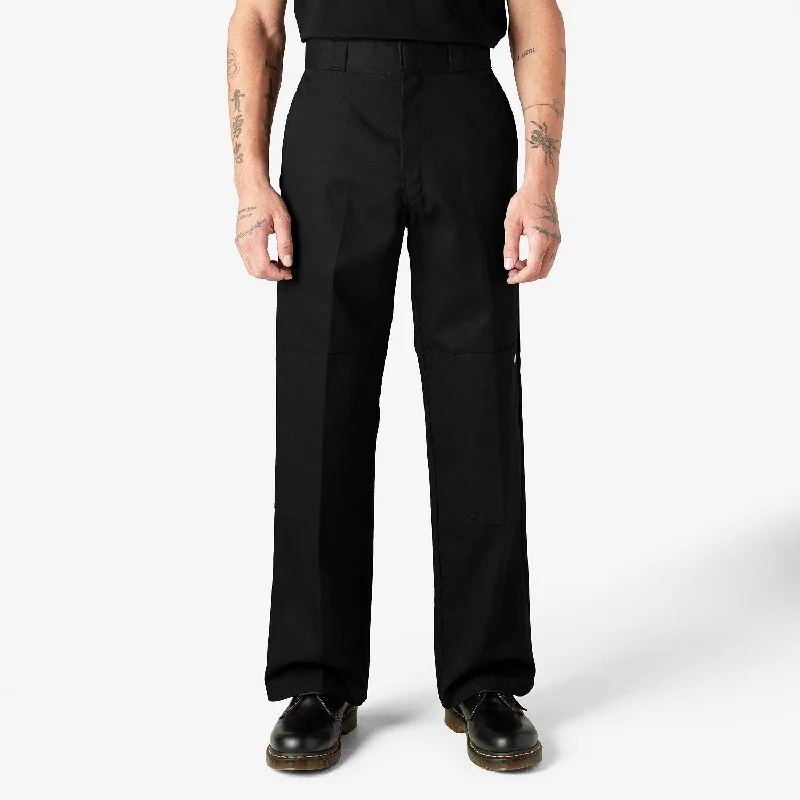 Dickies Men's Loose Fit Twill Double Knee Work Pant_Black