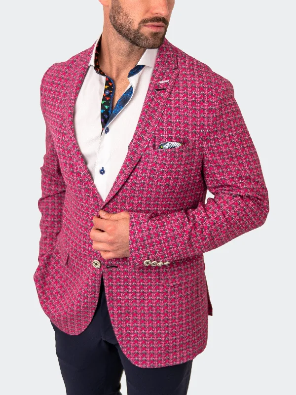 Blazer Unconstructed HerringbonePink Pink