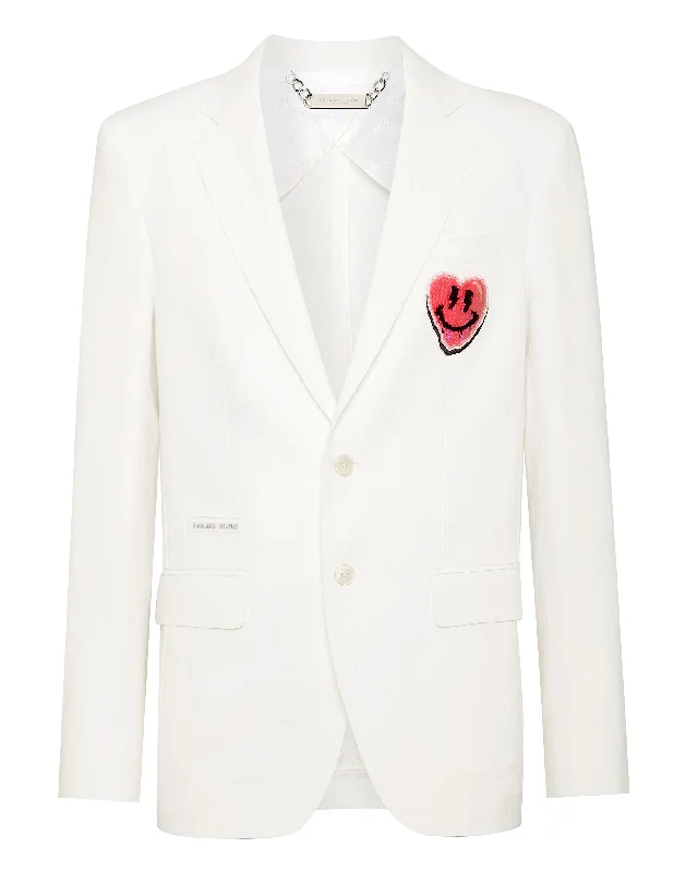 Blazer With Heart Patch