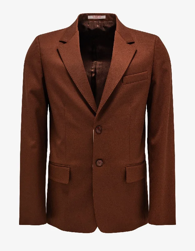 Valentino Garavani Brown Wool Blazer