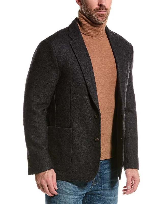 Bruno Magli Double-Face Unlined Wool-Blend Blazer