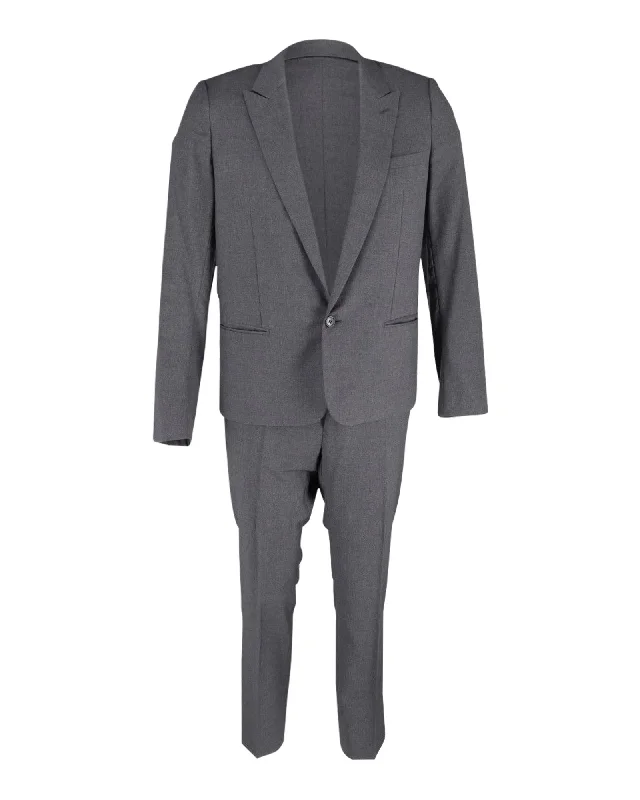 Dior Single-Breasted Suit in Grey Wool