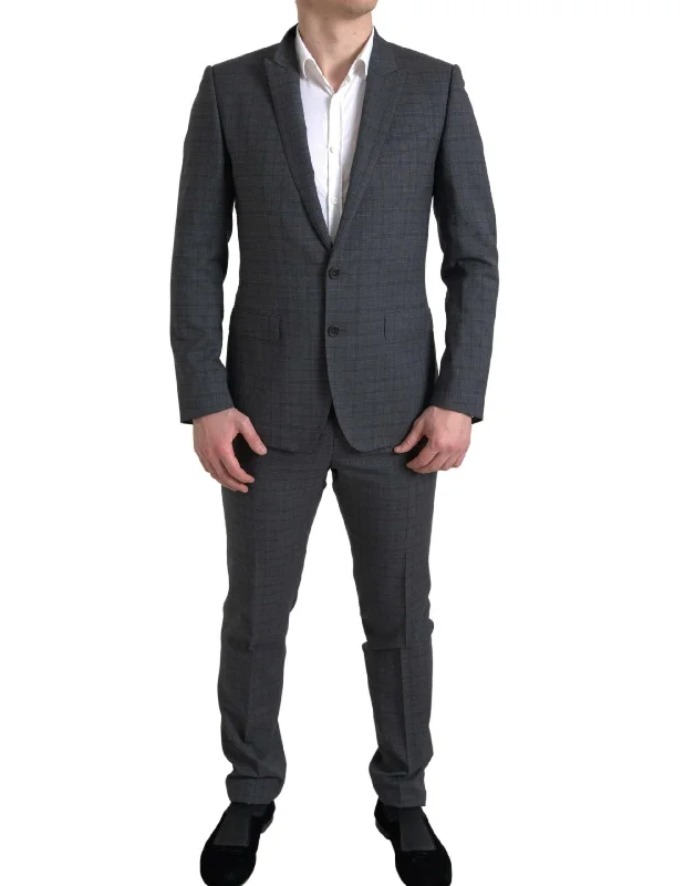 Dolce & Gabbana Elegant  Checke Slim Fit Men's Suit