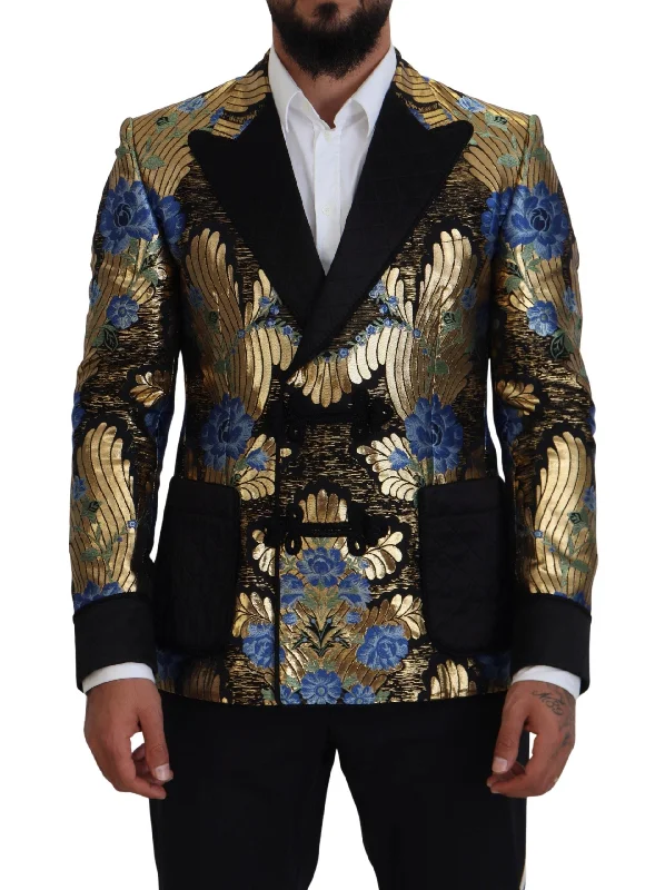 Dolce & Gabbana Elegant Floral Evening Party Men's Blazer