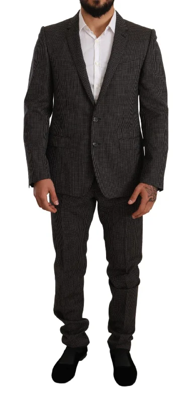 Dolce & Gabbana Elegant  Martini Woolen Suit Men's Set