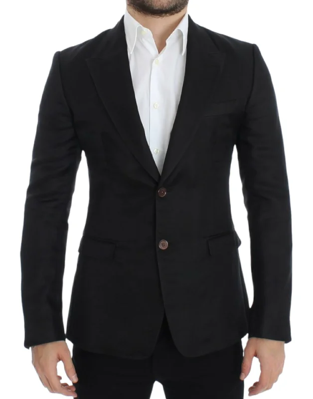 Dolce & Gabbana Elegant  Silk Blend Two-Button Men's Blazer