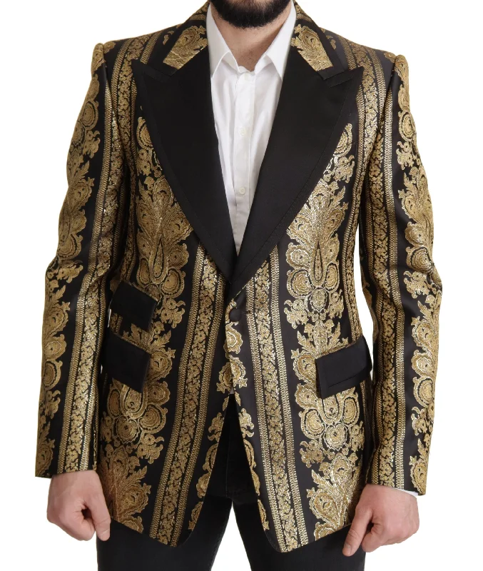 Dolce & Gabbana Elegant Single Breasted Jacquard Men's Blazer