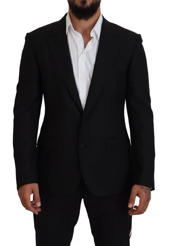 Dolce & Gabbana Elegant Single-Breasted Wool Blend Men's Blazer