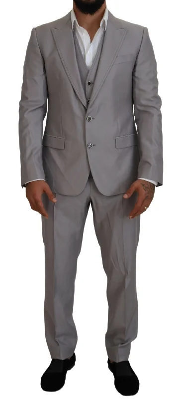 Dolce & Gabbana Elegant  Slim Fit Three-Piece Men's Suit