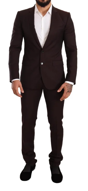 Dolce & Gabbana Elegant  Striped Martini Men's Suit