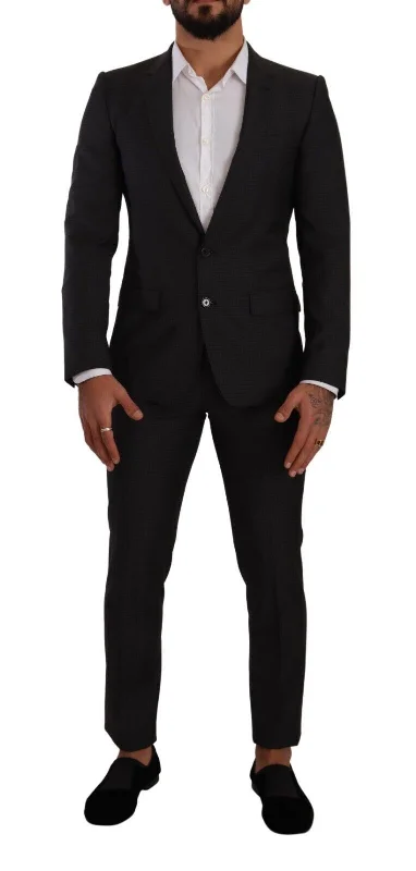 Dolce & Gabbana Elegant  Wool Martini Men's Suit