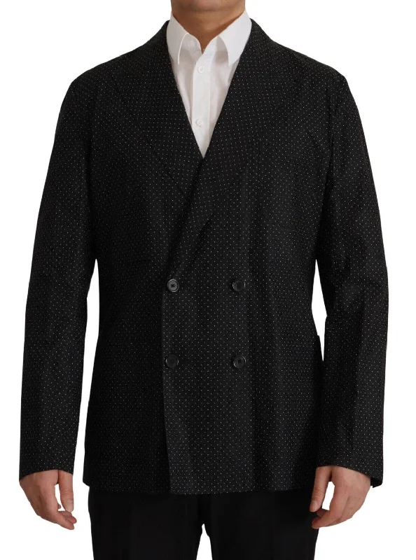 Dolce & Gabbana Polka Dot Slim Double-Breasted Men's Blazer