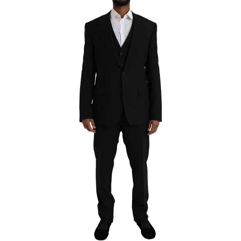 Dolce & Gabbana  Polyester STAFF Formal 3 Piece Men's Suit