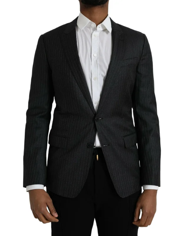 Dolce & Gabbana  Stripe MARTINI Single Breasted Coat Men's Blazer