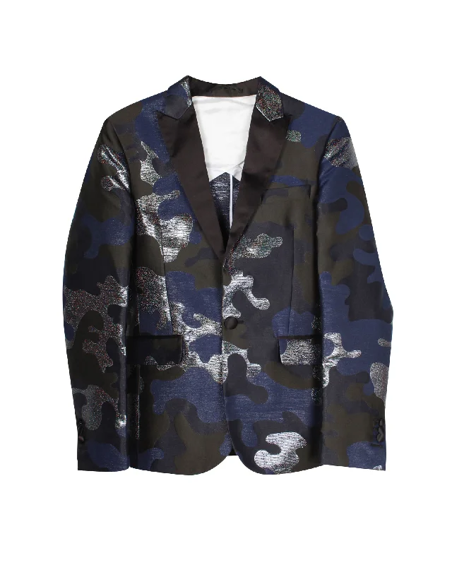 Dsquared2 Camouflage Evening Blazer in Multicolor Polyester