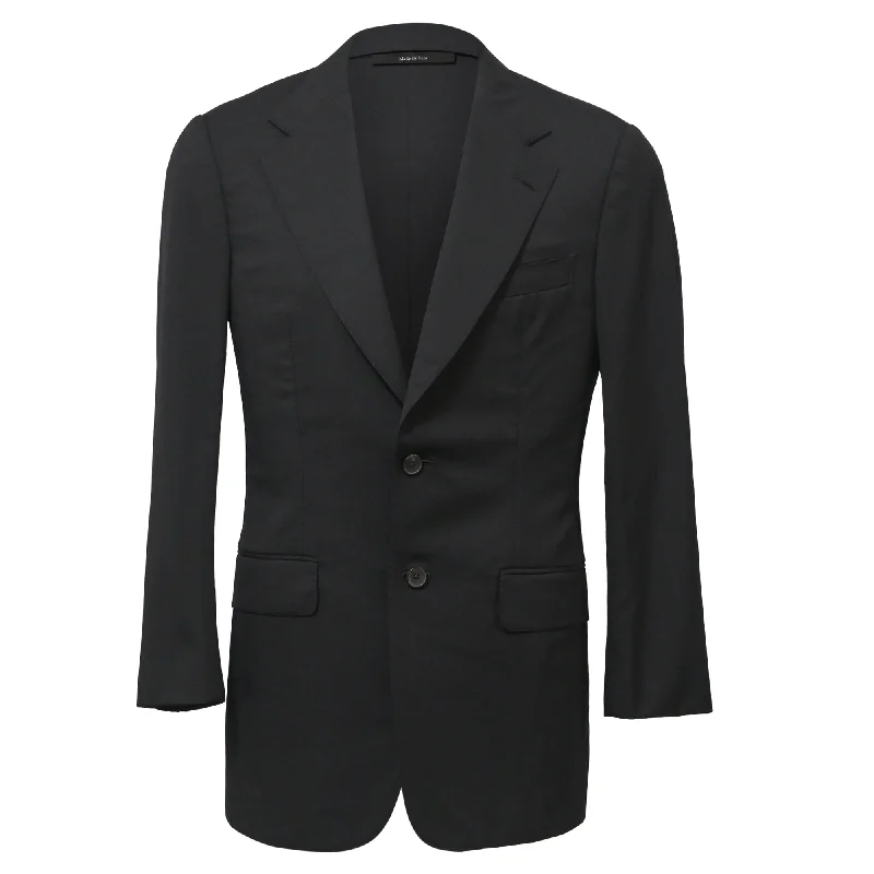 Gucci Single-Breasted Blazer in Black Wool