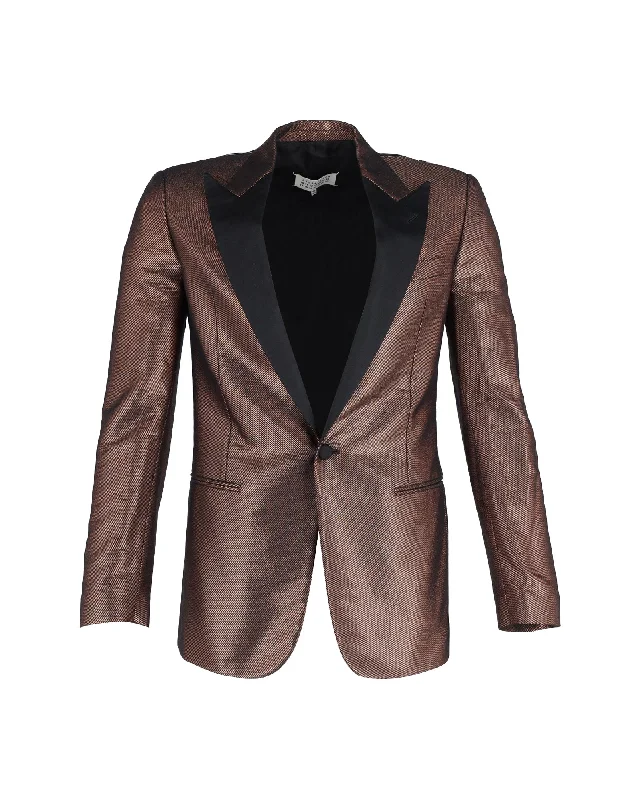 Maison Margiela Tuxedo Blazer in Metallic Bronze Polyester