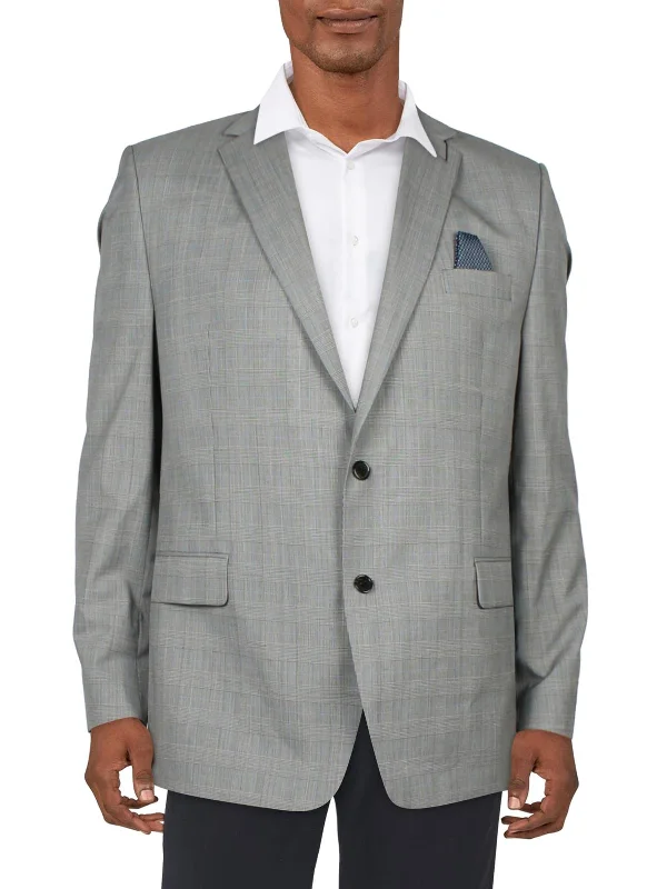 Mens Wool Business Two-Button Blazer