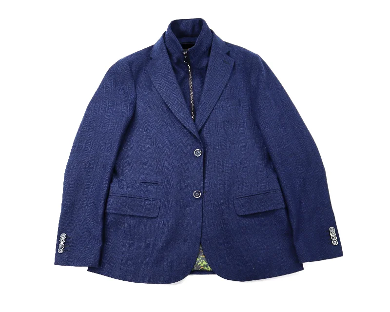 Navy Herringbone Sportcoat