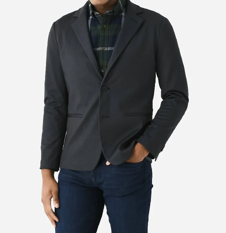 Parker Blazer In Black Herringbone