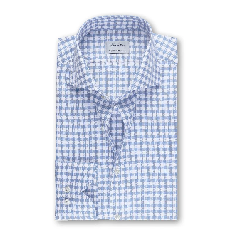 Fitted Body Gingham Checked Shirt 602111 8202