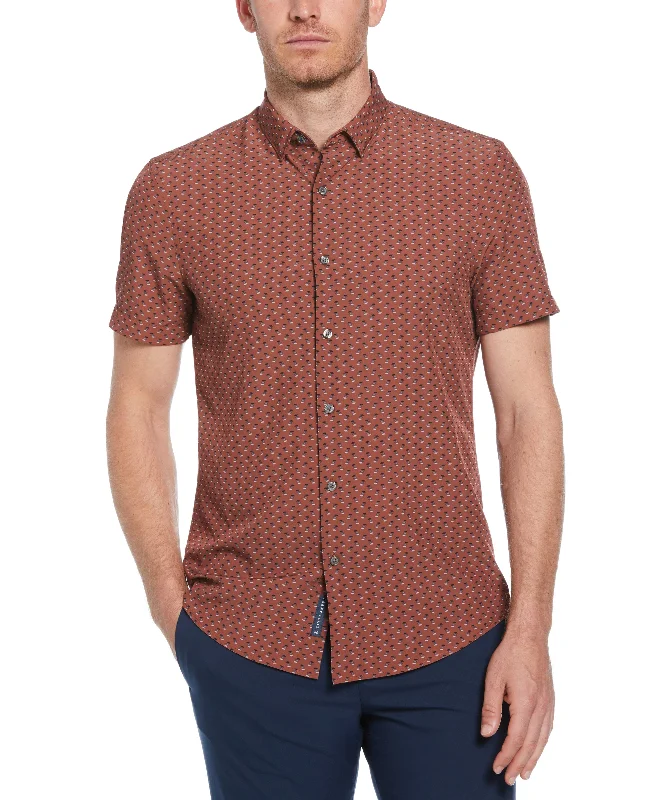 Slim Fit Diamond Print Shirt