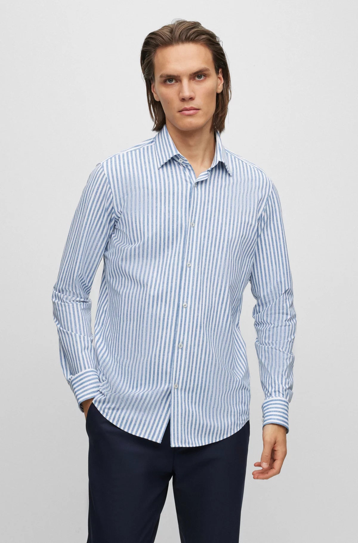 P-Joe Regular-Fit Shirt In Striped Performance - Stretch 50490411