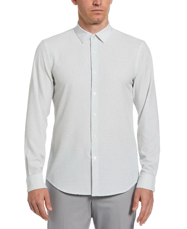 Untucked Total Stretch Slim Fit Triangle Grid Shirt