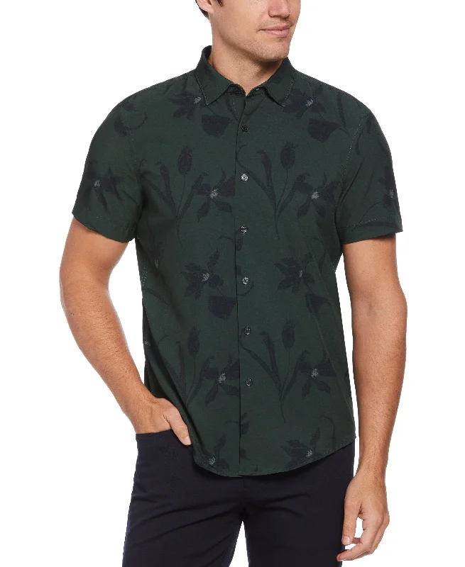 Total Stretch Slim Fit Floral Print Shirt