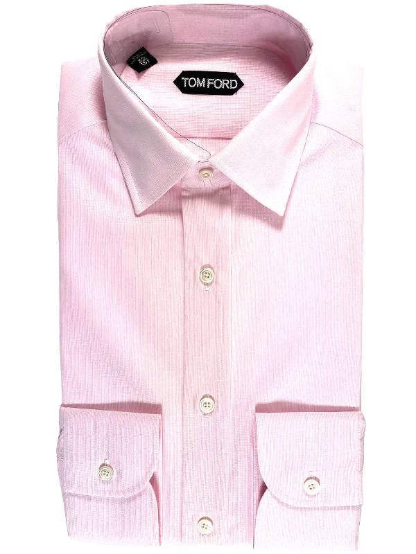 Tom Ford Dress Shirt Pink Pattern Modern Fit 39 - 15 1/2