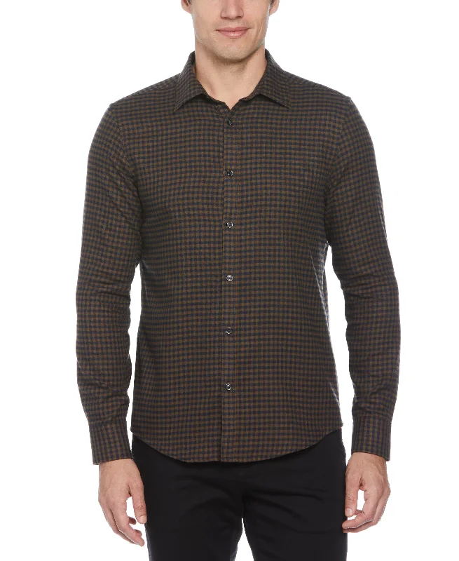 Tonal Gingham Flannel Shirt