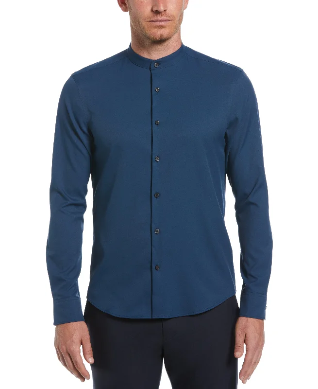 Untucked Total Stretch Slim Fit Banded Collar Shirt